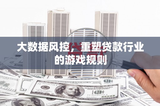 叶城大数据风控，重塑贷款行业的游戏规则