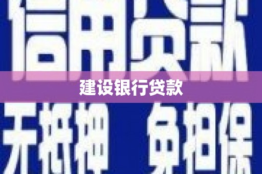 仙游建设银行贷款