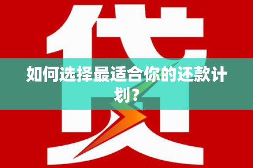 白云鄂博矿区如何选择最适合你的还款计划？