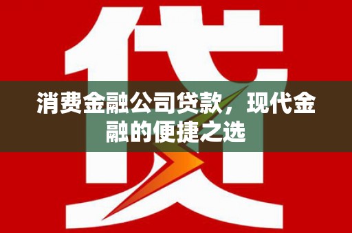 吕梁消费金融公司贷款，现代金融的便捷之选