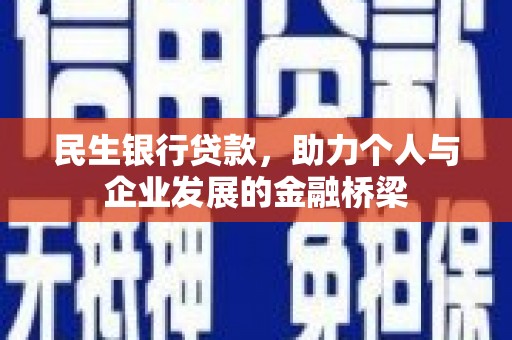镇巴民生银行贷款，助力个人与企业发展的金融桥梁