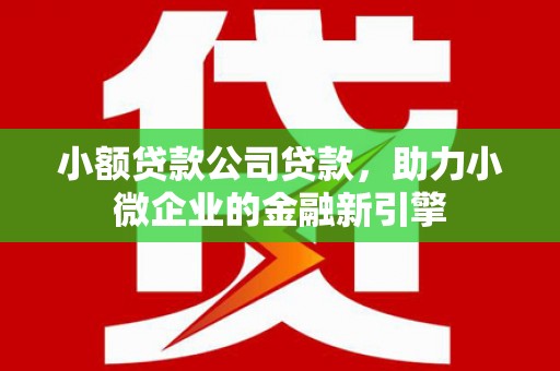 渝北小额贷款公司贷款，助力小微企业的金融新引擎