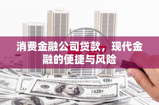 江城消费金融公司贷款，现代金融的便捷与风险